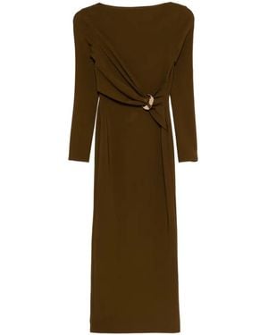 Roland Mouret Appliqué-Detail Midi Dress - Natural