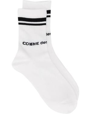 Comme des Garçons Socken Mit Logo - Weiß