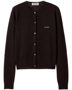 Miu Miu Cardigan Aus Kaschmir - Schwarz