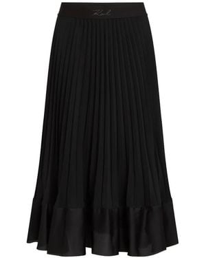 KARL LAGERFELD Pleated Skirt - Black