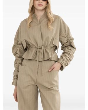 Nissa Oversized Cotton Jacket - Natural