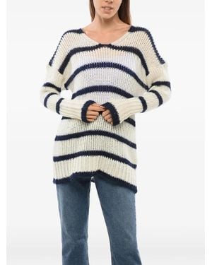 The Seafarer Striped Crew-Neck Sweater - Blue