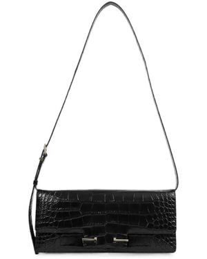 Tom Ford Aube Crocodile-Effect Leather Shoulder Bag - White
