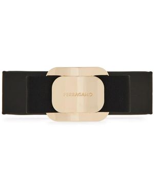 Ferragamo ヴァラリボン ヘアクリップ - ブラック