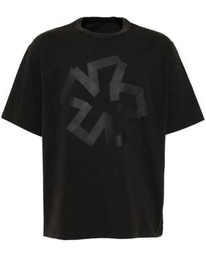 CROQUIS Flower-Detailed T-Shirt - Black