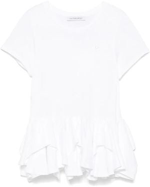 Viktor & Rolf Peplum-Hem T-Shirt - White