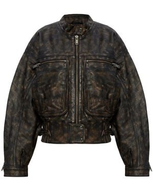 Gestuz Lineragz Leather Jacket - Black