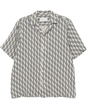 Frescobol Carioca Chemise Roberto À Imprimé Ondulé - Grey