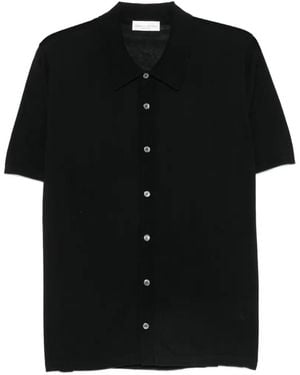 Roberto Collina Short-Sleeve Knit Shirt - Black