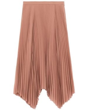 Valentino Garavani Falda Midi En Georgette Claro - Rosa