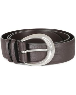 Orciani Grained Leather Belt - Grey