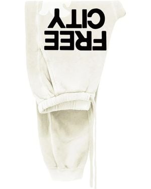 Freecity Logo-Print Track Trousers - White