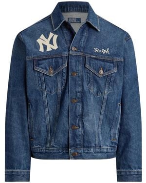 Polo Ralph Lauren New York Yankees Heritage Logo-Patch Jacket - Blue