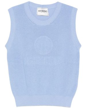 Iceberg Round-Neck Vest - Blue