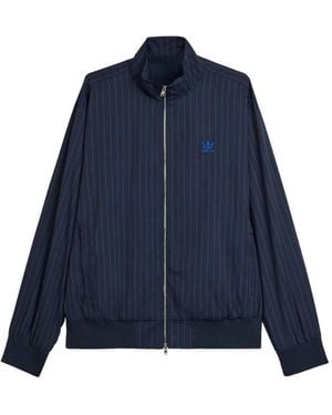 Wales Bonner Xadidas Originals Pinstripe-Pattern Track Jacket - Blue