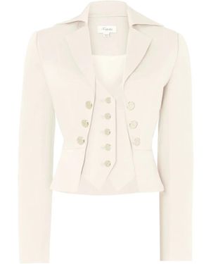 Temperley London Castell Cropped Blazer - Natural
