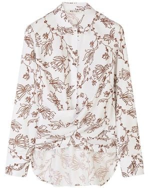 Ports 1961 Floral Twisted Shirt - White