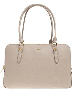 Furla Giulia L Shoulder Bag - Natural