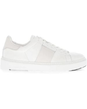 Woolrich Lace-Up Leather Trainers - White