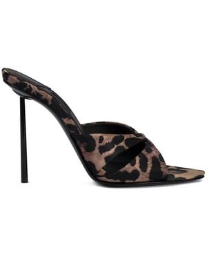 Le Silla Shirley Leopard-Print Mules - Black