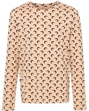 Marine Serre Moonogram-Pattern T-Shirt - Natural