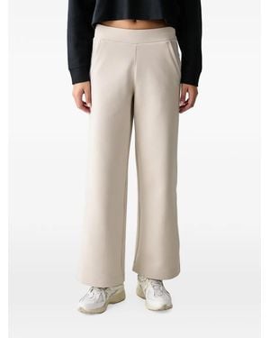 Columbia Logo-Print Wide-Leg Trousers - Natural