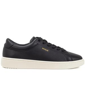HUGO Leather Trainers - Black