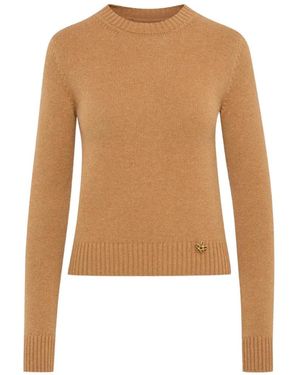 Oscar de la Renta Flower Cashmere Jumper - White