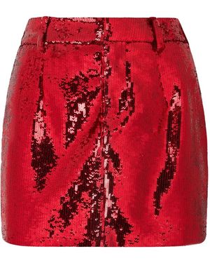 Philipp Plein Minifalda con lentejuelas - Rojo
