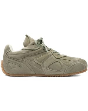 Axel Arigato Slow Runner Layered Suede Trainers - Green