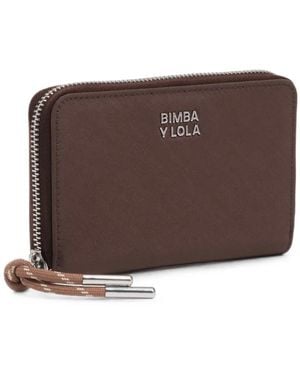 Bimba Y Lola Medium Nylon Mocha Wallet - Marrone