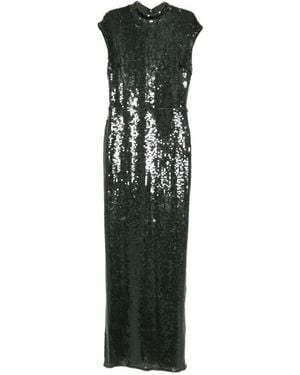 ROTATE BIRGER CHRISTENSEN Sequin-Embellished Mock-Neck Maxi Dress - Green