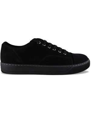 Lanvin Dbb1 Lace-Up Suede Trainers - Black