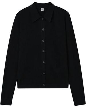 TOTEME Buttoned Collar Cardigan - Black