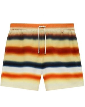 Loewe X Paula's Ibiza Costume Da Bagno A Righe - Arancione
