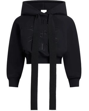 Patou Tie-Detail Hoodie - Black