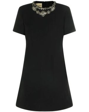 Valentino Garavani Crystal-Embellished Dress - Black
