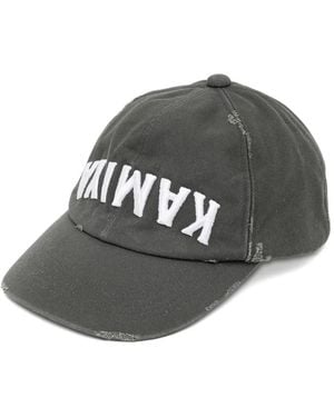 KAMIYA Upside-Down Distressed Cap - Black