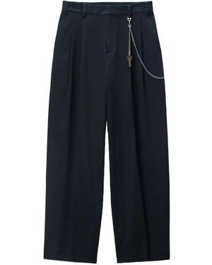 Alexander Wang Plissierte Hose mit Kettendetail - Blau