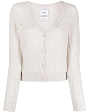 Barrie V-Neck Cashmere Cardigan - White