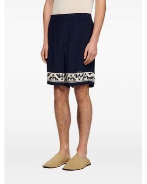 Sandro Shorts Con Zip Nascosta - Blu
