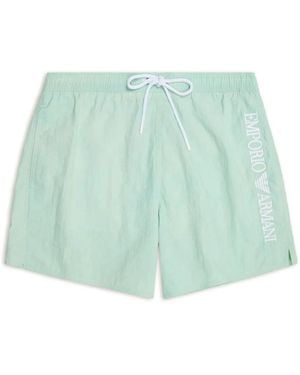 Emporio Armani ロゴ トランクス水着 - グリーン