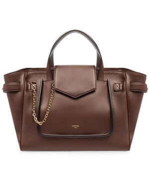 Lancel Medium Thea Grained Leather Tote Bag - Brown