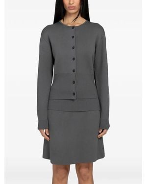 Samsøe & Samsøe Saane Ribbed-Knit Cardigan - Gray