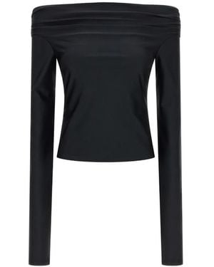 ANDAMANE Off-The-Shoulder Long-Sleeved Top - Black
