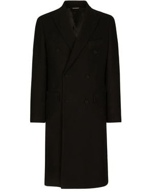 Dolce & Gabbana Double-Breasted Coat - Black