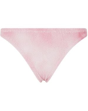 MC2 Saint Barth Elise Crinkle-Effect Bikini Bottoms - Pink
