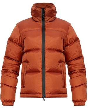 Marni Logo-Embroidery Puffer Jacket - Orange