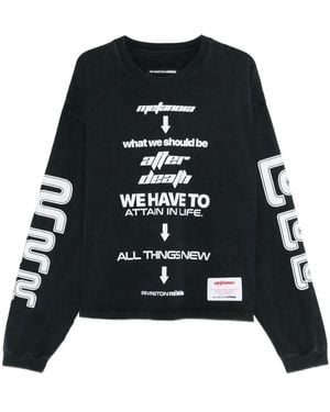 RIVINGTON roi Rebis Long Sleeve Graphic T-Shirt - Black