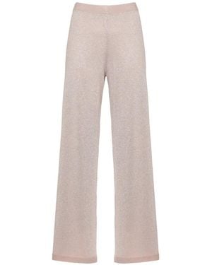 D.exterior Elasticated Palazzo Pants - Natural